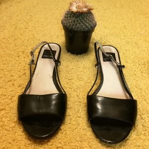 Dolce Vita black leather sandals with lucite heels Dolce Vita black leather sandals with lucite heels