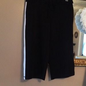 danskin now Pants - Black clam diggers with white stripe on side danskin now Pants - Black clam diggers with white stripe on side