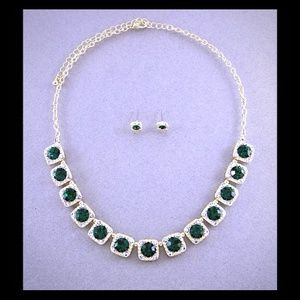Kristee P Jewelry - Emerald and Gold Statement Set Kristee P Jewelry - Emerald and Gold Statement Set