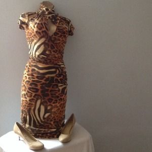 Cache Animal Print Dress Cache Animal Print Dress