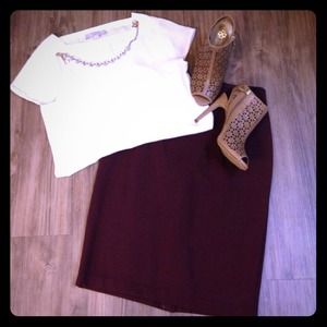Kenar Dresses & Skirts - Kenar knee length maroon pencil skirt Kenar Dresses & Skirts - Kenar knee length maroon pencil skirt