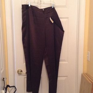 Brown 100% silk 24W pants from Talbots Brown 100% silk 24W pants from Talbots