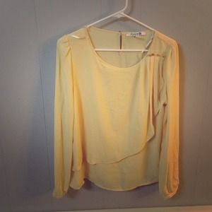 Forever 21 Tops - Forever 21 Sheer Chiffon Blouse in Light Yellow Forever 21 Tops - Forever 21 Sheer Chiffon Blouse in Light Yellow