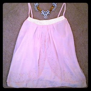 Charlotte Russe Tops - LAST CHANCE- NWT Champagne Spaghetti Strap Top Charlotte Russe Tops - LAST CHANCE- NWT Champagne Spaghetti Strap Top