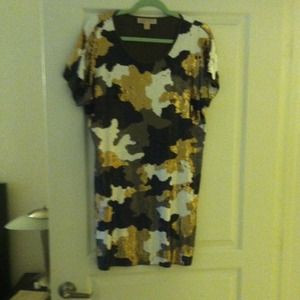 Michael Kors camo sequin shift dress Michael Kors camo sequin shift dress