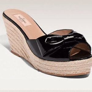 Valentino Shoes - Valentino Black Patent Leather Mena Espadrille 10 Valentino Shoes - Valentino Black Patent Leather Mena Espadrille 10
