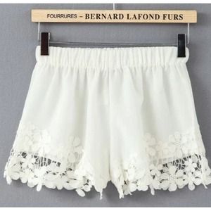 NWT Floral lace white shorts Zara -ish NWT Floral lace white shorts Zara -ish