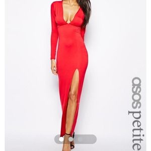 Asos black maxi dress size 4 NWT plunge Asos black maxi dress size 4 NWT plunge