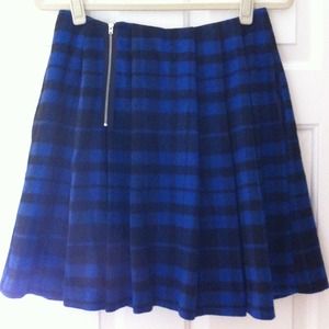 ASOS Brushed Plaid Pleated Zip Skirt Size US 6 ASOS Brushed Plaid Pleated Zip Skirt Size US 6