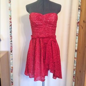 Jill Stuart Strapless Red Dress Jill Stuart Strapless Red Dress