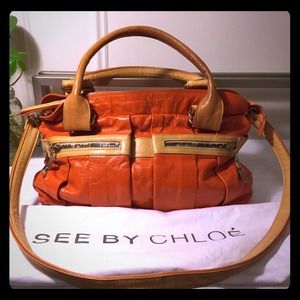 See by Chloe orange patent bag See by Chloe orange patent bag