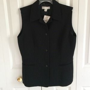 Casual Corner Tops - Black Business Casual Vest Casual Corner Tops - Black Business Casual Vest