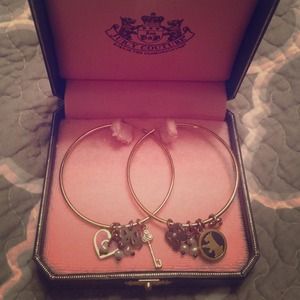Juicy Couture Charm Hoops Earrings New in Box Juicy Couture Charm Hoops Earrings New in Box