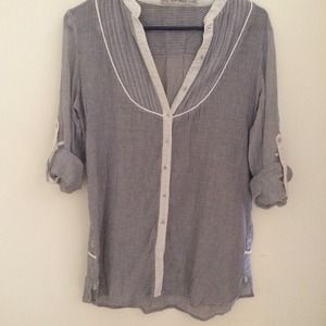 Pin-Striped Button-Down Blouse from Zara Pin-Striped Button-Down Blouse from Zara