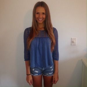 Super cute blue top from urban outfitters Super cute blue top from urban outfitters