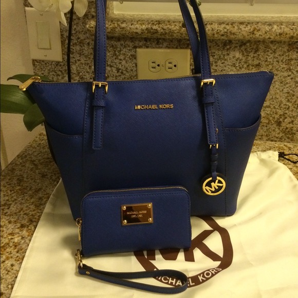 Michael Kors Blue Royal Purse - $95 (56% Off Retail) - From Mirian