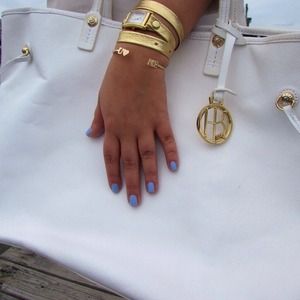 White Henri Bendel Leather Tote White Henri Bendel Leather Tote