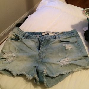 Light Denim Short Shorts Light Denim Short Shorts