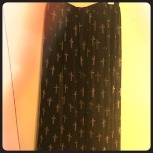 Full length sheer black skirt Full length sheer black skirt