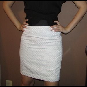 White textured skirt White textured skirt