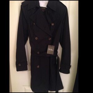 NWT Classic Black Cole Haan Trench Coat NWT Classic Black Cole Haan Trench Coat