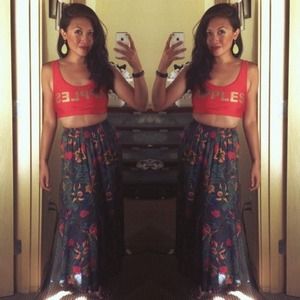 Dresses & Skirts - SOLD - Tropical floral print maxi skirt Dresses & Skirts - SOLD - Tropical floral print maxi skirt