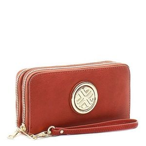 Double Zipper Leather Wallet - Color Options Double Zipper Leather Wallet - Color Options