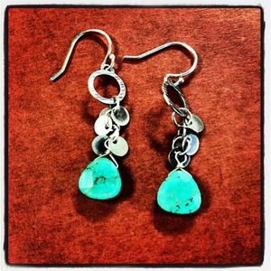 Sterling Silver and Howlite Earrings Sterling Silver and Howlite Earrings