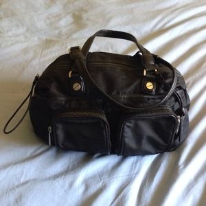 L.A.M.B. Whitmore Black Nylon Satchel L.A.M.B. Whitmore Black Nylon Satchel