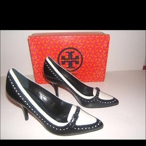 New Tory Burch 8 spectator black white pumps heels New Tory Burch 8 spectator black white pumps heels