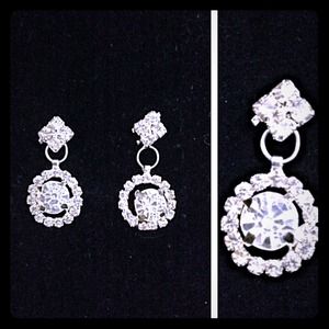 ⭐️Crystal round halo bling earrings⭐️ ⭐️Crystal round halo bling earrings⭐️