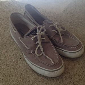 Gray sperry top sider shoes. Gray sperry top sider shoes.