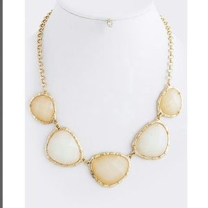 New peach and ivory statement necklace set New peach and ivory statement necklace set