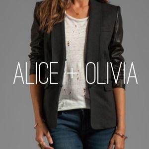 BLOGGER FAVORITE! Alice + Olivia leather blazer BLOGGER FAVORITE! Alice + Olivia leather blazer