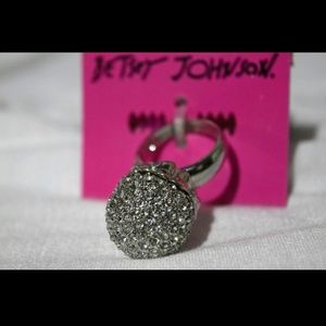 Betsey Johnson Crystal Pave Ring Betsey Johnson Crystal Pave Ring
