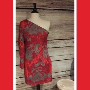 Walter Baker off the shoulder one shoulder dress 8 Walter Baker off the shoulder one shoulder dress 8