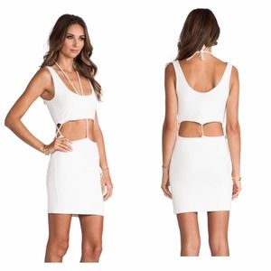 Lovers + Friends Take Me Out Dress in White Jersey Lovers + Friends Take Me Out Dress in White Jersey