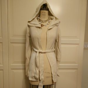Sweaters - White hooded sweater Sweaters - White hooded sweater
