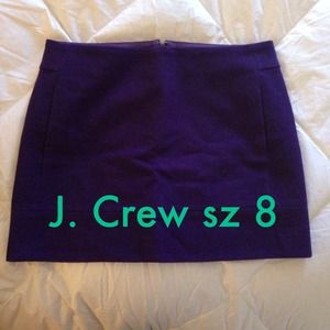 J. Crew royal purple wool mini skirt sz 8 J. Crew royal purple wool mini skirt sz 8