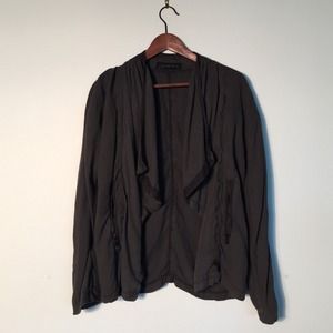 Zara grey asymmetrical Moto zip up jacket Zara grey asymmetrical Moto zip up jacket