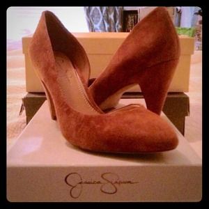 Jessica Simpson tan suede pumps Jessica Simpson tan suede pumps