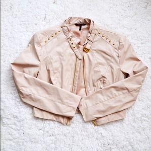 Cropped Faux Leather Jacket Cropped Faux Leather Jacket