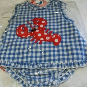 Mudpie Lobster Pinafore & bloomers Mudpie Lobster Pinafore & bloomers