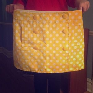 J. Crew yellow polka dot mini skirt J. Crew yellow polka dot mini skirt