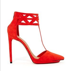 Shoe Cult Cage Match Pump - Poppy#65# Shoe Cult Cage Match Pump - Poppy#65#