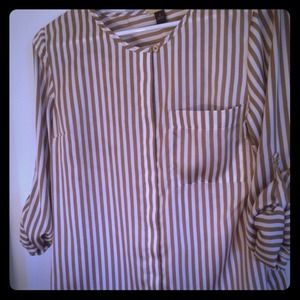 Dana Buchman Gold and White Top Dana Buchman Gold and White Top