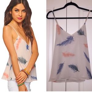Rory Beca for Forever 21 feather tank top Rory Beca for Forever 21 feather tank top