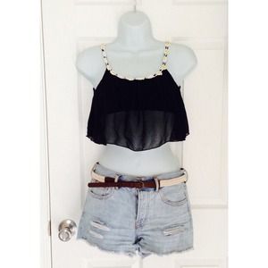 Daisy Trimmed Crop Top Daisy Trimmed Crop Top