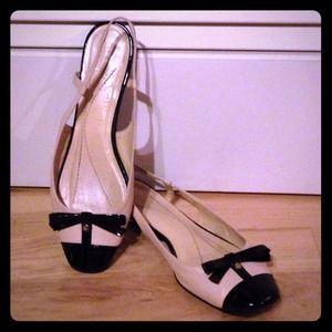 Kate Spade Black and Cream Slingback Flats Kate Spade Black and Cream Slingback Flats