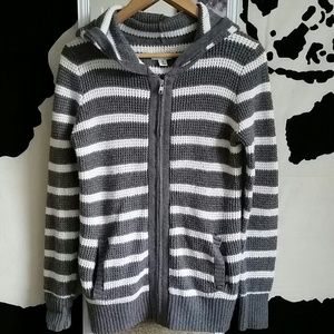 Sweaters - Oversized Knit Zip-Up Sweaters - Oversized Knit Zip-Up